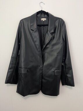 Aaron &‎ Amber Faux Leather Blazer Jacket